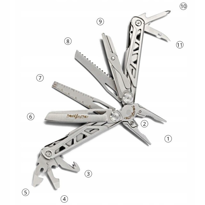 MULTITOOL NARZĘDZIE WIELOFUNKCYJNE ZESTAW + ETUI
