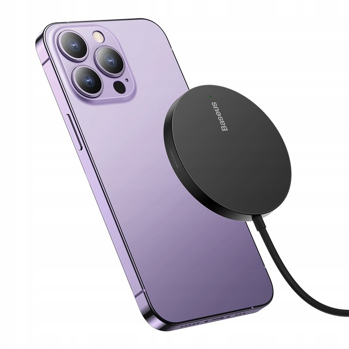 Baseus ładowarka indukcyjna Simple Mini 3 15W MagSafe iphone kabel USB-C