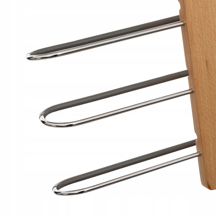 WIESZAK NA SPODNIE drewniany do szafy 5 par