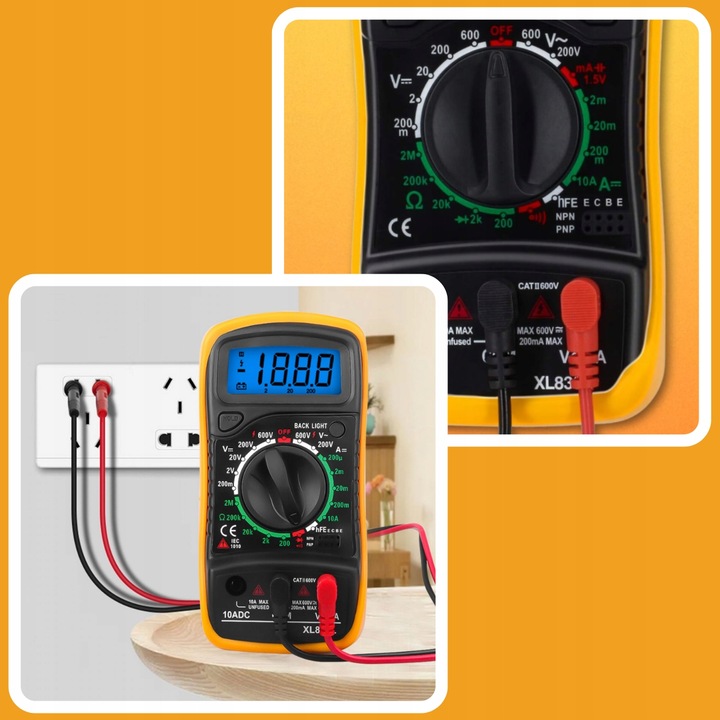 PROFESJONALNY MIERNIK PRĄDU DO MIERZENIA AMPEROMIERZ CYFROWY LCD UNIWERSALN