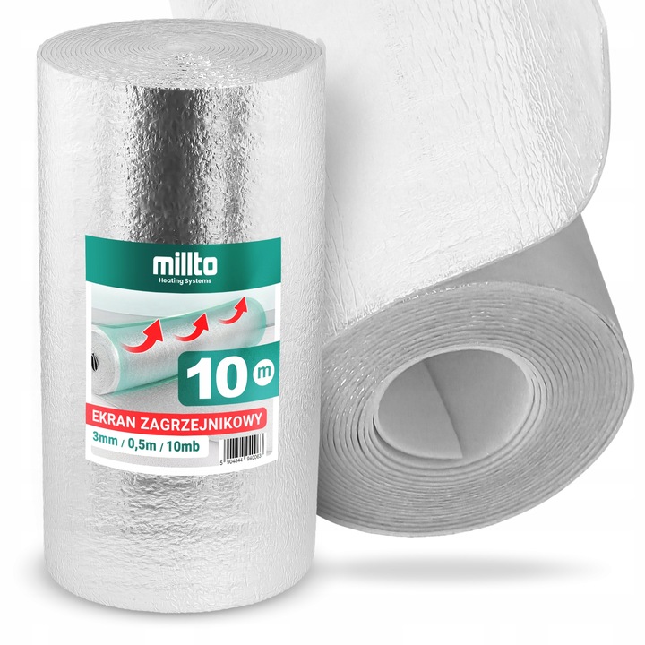 Ekran Zagrzejnikowy Mata Aluminiowa 10m Pianka Izolacyjna Odbijająca Cie GO