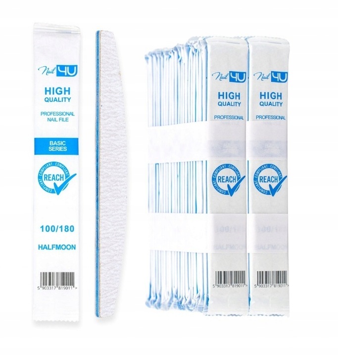 PILNIK JEDNORAZOWY DO PAZNOKCI ŁÓDKA 100/180 50 szt HIGIENICZNY STANDARD