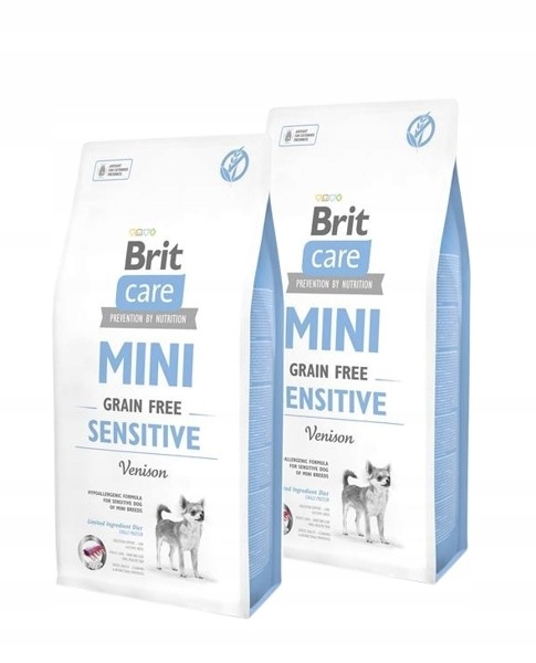 BRIT CARE MINI GRAIN FREE SENSITIVE VENISON 7 KG + GRATIS