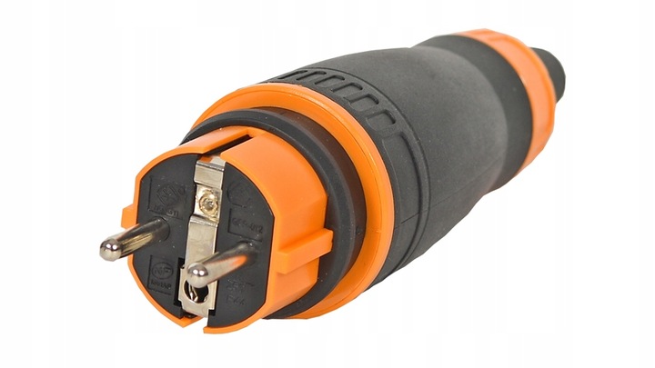 Wtyczka Gumowa 16A 230V IP44 hermetyczna ekskluzywna bezpieczna prosta