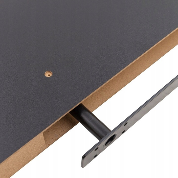 Półka ścienna samowisząca - FS - 60x23 cm - Czarny