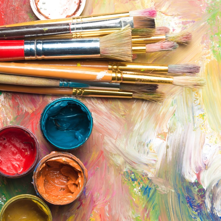 ZESTAW DO MALOWANIA FARBY AKRYLOWE 24X59ml +12 PĘDZLI DUŻY ARTYSTYCZNY 36EL