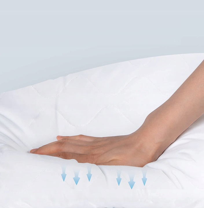 2 szt Poduszka 70x80 - Antyalergiczna Pikowana +Suwak +Regulacja Wysokości