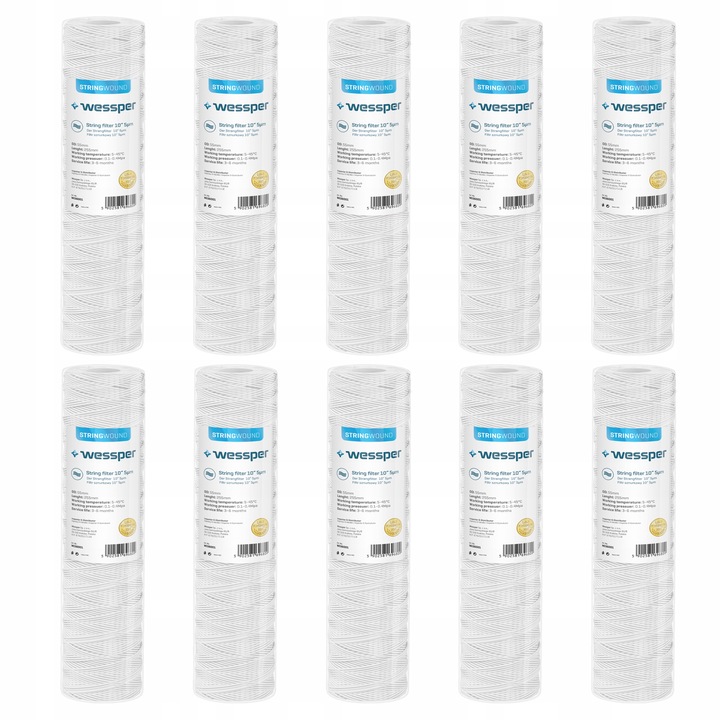 Filtr do wody wkład sznurkowy wstępny 10" filtracja 5 mikron PP5 10