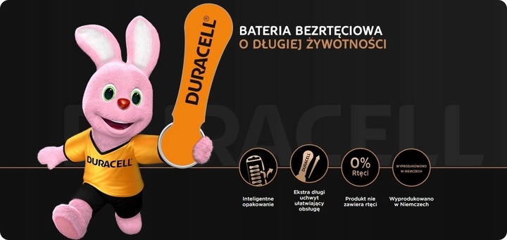30x Duracell Activair DA312 - bateria do aparatów słuchowych, brązowe
