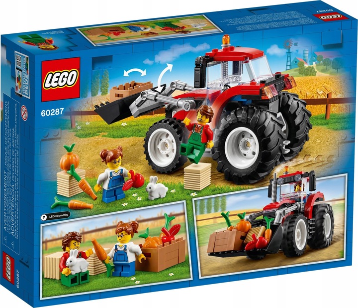 LEGO FARMA 60287 - TRAKTOR Z RUCHOMĄ ŁYŻKĄ CIĄGNIK