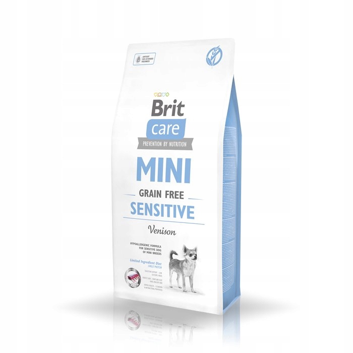 BRIT CARE MINI GRAIN FREE SENSITIVE VENISON 7 KG + GRATIS