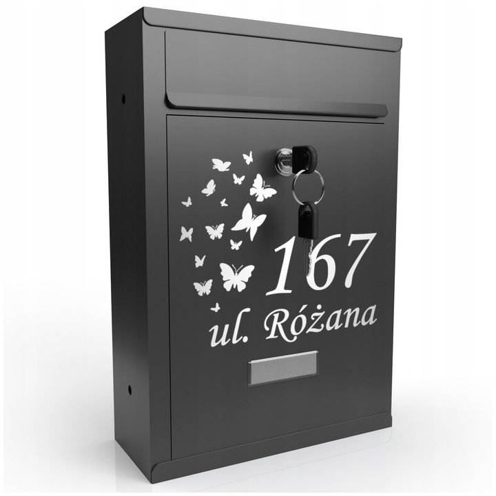ANTYKOROZYJNA SKRZYNKA NA LISTY Z NUMEREM DOMU | POCZTOWA ADRES |A4