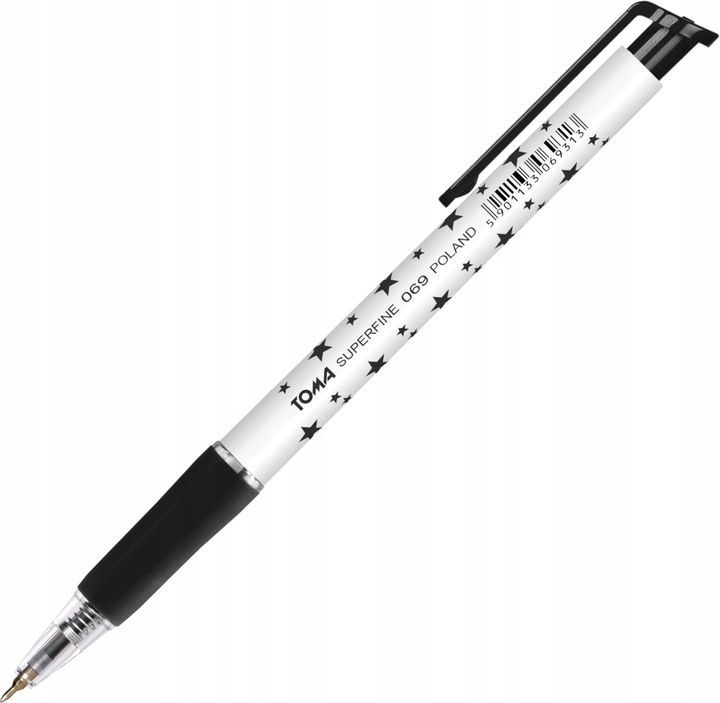 Długopis Automatyczny Toma Superfine 069 W Gwiazdki Czarny 20 Sztuk