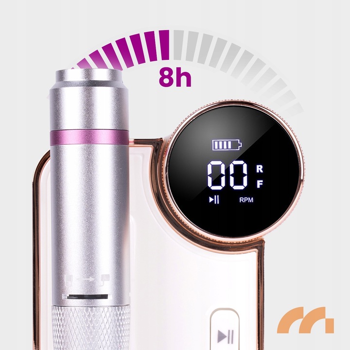 BEZPRZEWODOWA FREZARKA DO PAZNOKCI MANICURE PEDICURE ZE STACJĄ 50W + FREZY