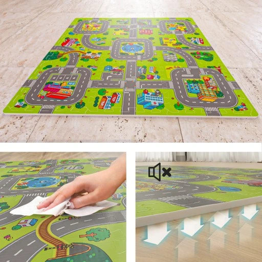 Mata edukacyjna puzzle piankowe dla dzieci miasto