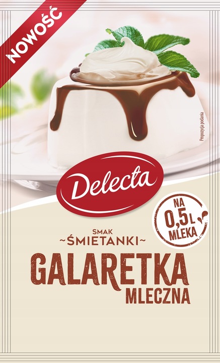 Galaretka Delecta mix 10 smaków do deserów, mleczna i klasyczna