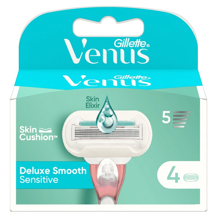 Venus Deluxe Smooth Sensitive, 4 wkłady do maszynki