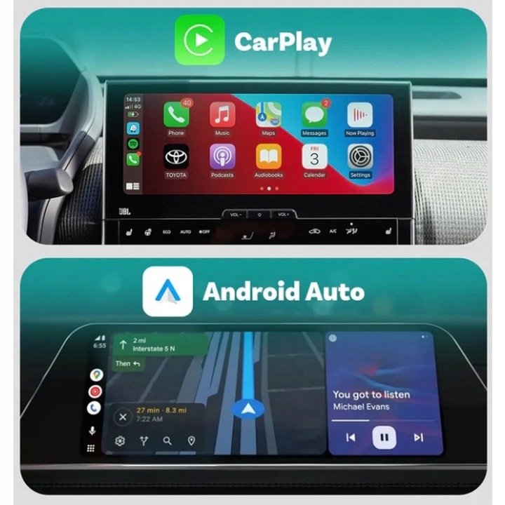 Ottocast Mini 2w1 Bezprzewodowy CarPlay / Android Auto Adapter CA505-T
