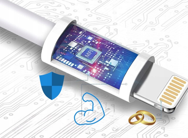 SZYBKI KABEL USB C LIGHTNING 1M DO iPHONE DO ŁADOWANIA SZYBKIE ŁADOWANIE