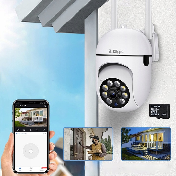 KAMERA ZEWNĘTRZNA WiFi IP OBROTOWA 3MPx TUYA Bezprzewodowa Full HD 8x ZOOM