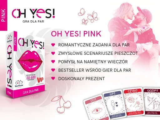 GRA DLA PAR - OH YES! PINK erotyczna wstępna WYZWANIA prezent WALENTYNKI