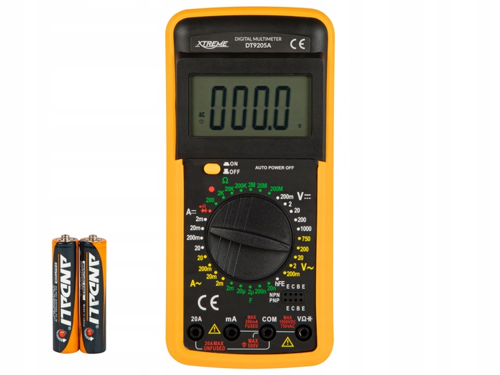 PROFESJONALNY MULTIMETR MIERNIK CYFROWY PRĄDU NAPIĘCIA TESTER LCD ZESTAW