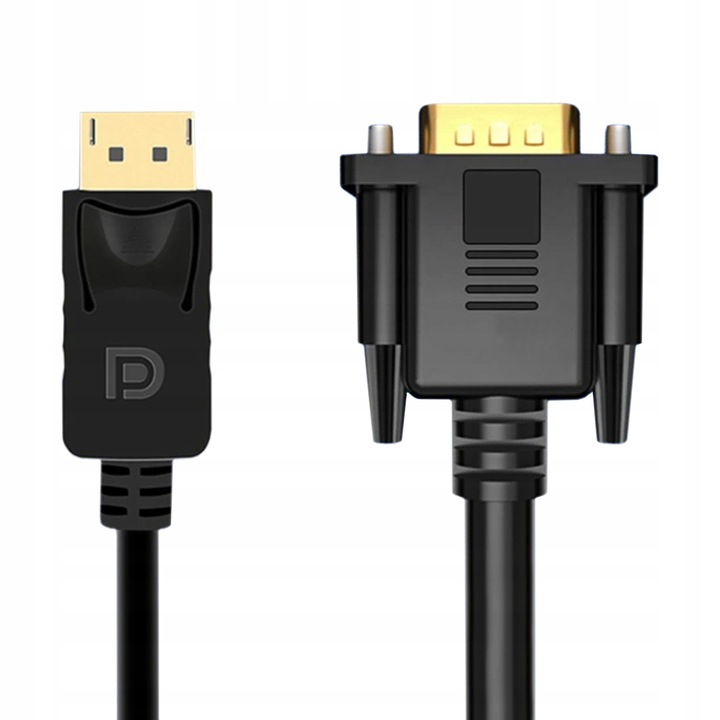 KABEL PRZEWÓD KONWERTER DISPLAYPORT DO VGA FULL HD WIREWAY WW331473 1.8m
