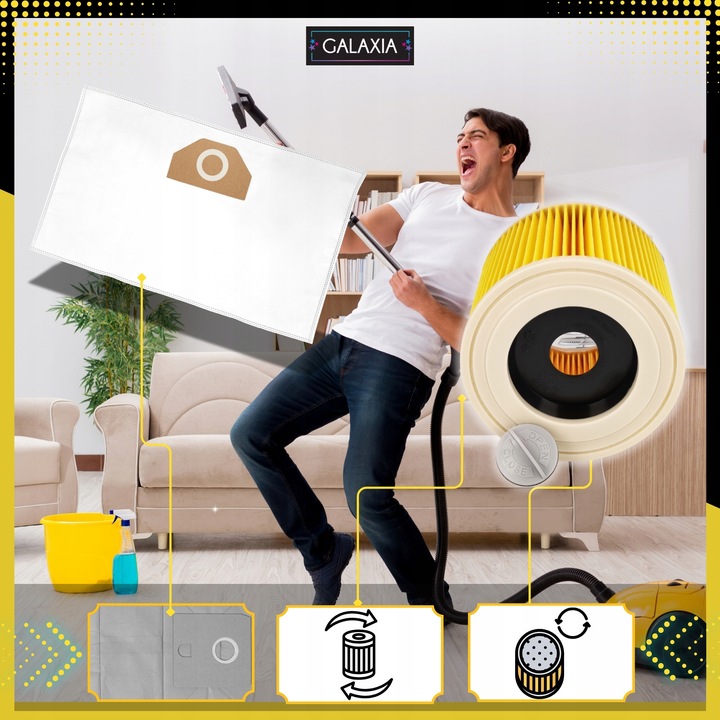 WORKI DO ODKURZACZA KARCHER WD3 10x WOREK WD 3 WD WD 6 SE 4001 Plus