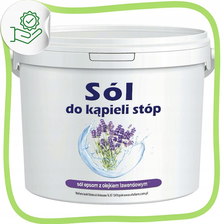 Sól Epsom do kąpieli stóp olejek lawendowy relaks zmęczone nogi aromat