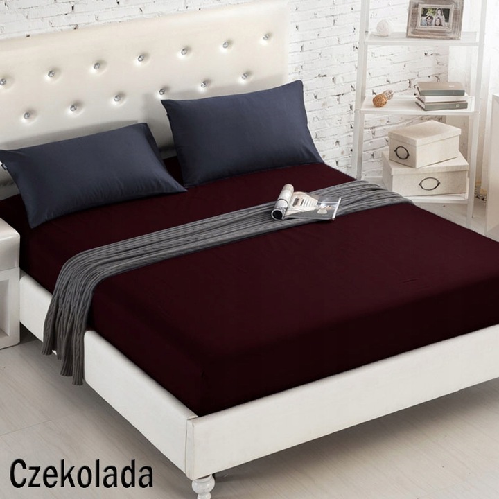 GRUBE PRZEŚCIERADŁO JERSEY Z GUMKĄ 200x220 + ZAKŁADKA NA ŁÓŻKO SOFĘ