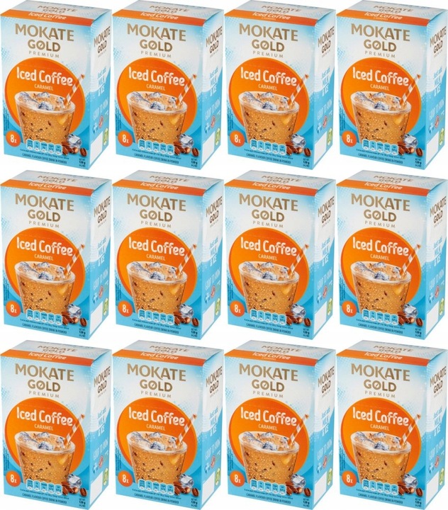 Napój Kawowy Kawa Mrożona Premium Iced Coffe Karmelowa 8 szt. Mokate x12