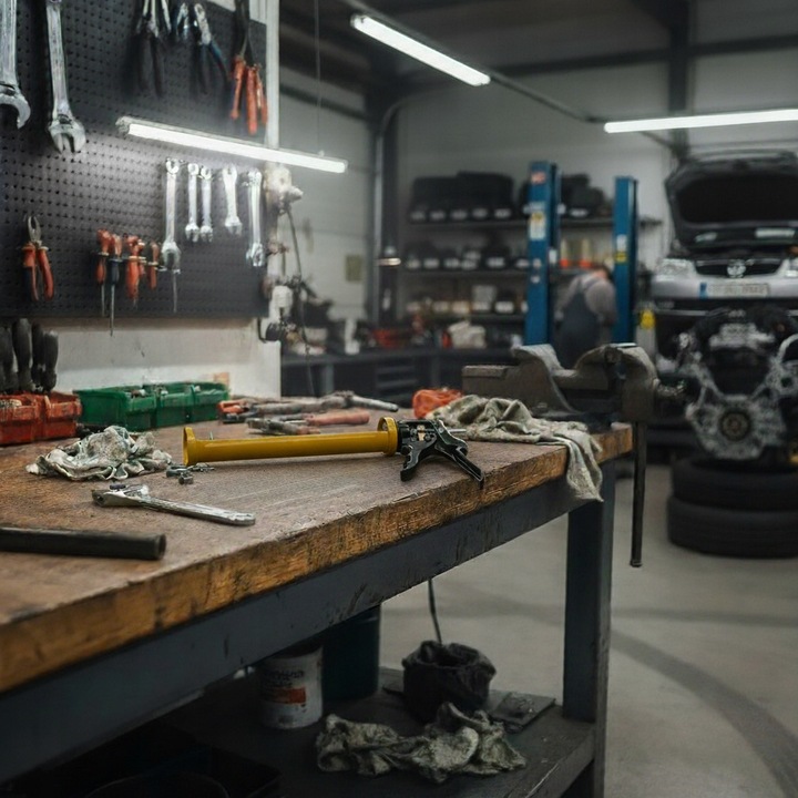 PISTOLET Wyciskacz do silikonów kartuszy klejów Solidny 18:1 Bauhus