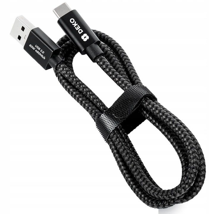 KABEL USB C SZYBKIE ŁADOWANIE DO SAMSUNG ANDROID AUTO DEKO KRÓTKI 0.5M 60W