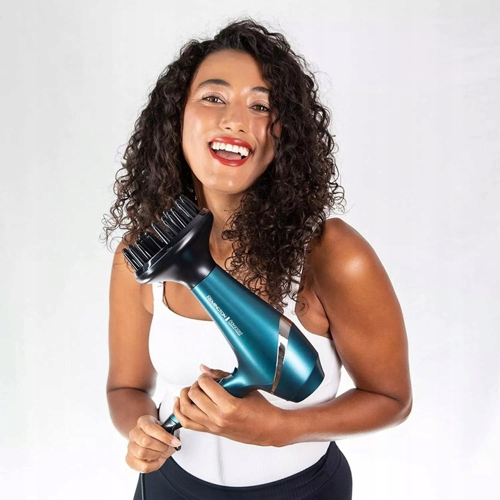 SUSZARKA DO WŁOSÓW REMINGTON Z DYFUZOREM JONIZACJA SENSOR Silnik AC-130km/h