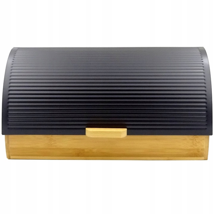 CHLEBAK NA PIECZYWO CHLEB BUŁKI POJEMNIK CZARNY BAMBUS DREWNIANY DUŻY