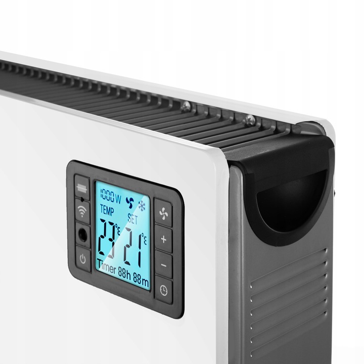 GRZEJNIK ELEKTRYCZNY KONWEKTOROWY ENERGOOSZĘDNY WI-FI 2000W PILOT TIMER LED