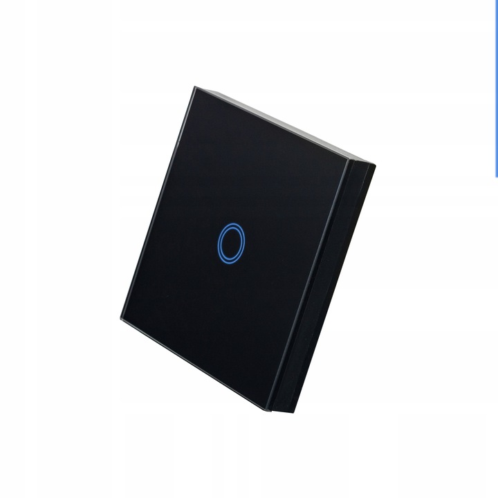 2x Dotykowy Szklany WŁĄCZNIK ŚWIATŁA LED SCHODOWY KRZYŻOWY LED Czarny