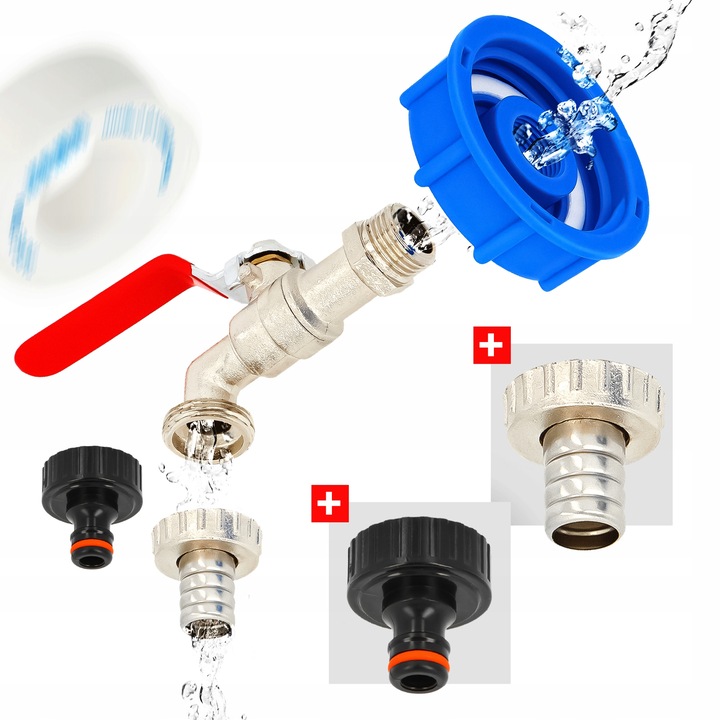 ZAWÓR CZERPALNY KRAN MAUZERA ZBIORNIKA IBC 1000L 3/4x1/2 SZYBKOZŁĄCZE