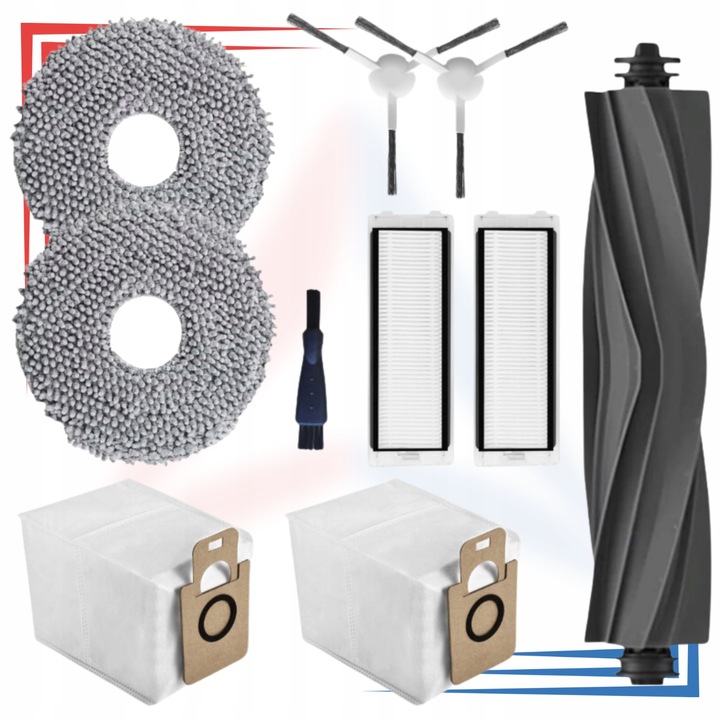 Zestaw do Xiaomi MI Robot Vacuum X10+ X20+ S10 Dreame L10 L10S zamienniki