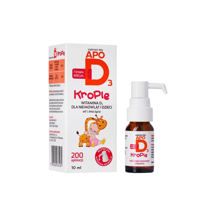 ApoD3 Krople Witamina D3 400 j.m. Odporność 10ml