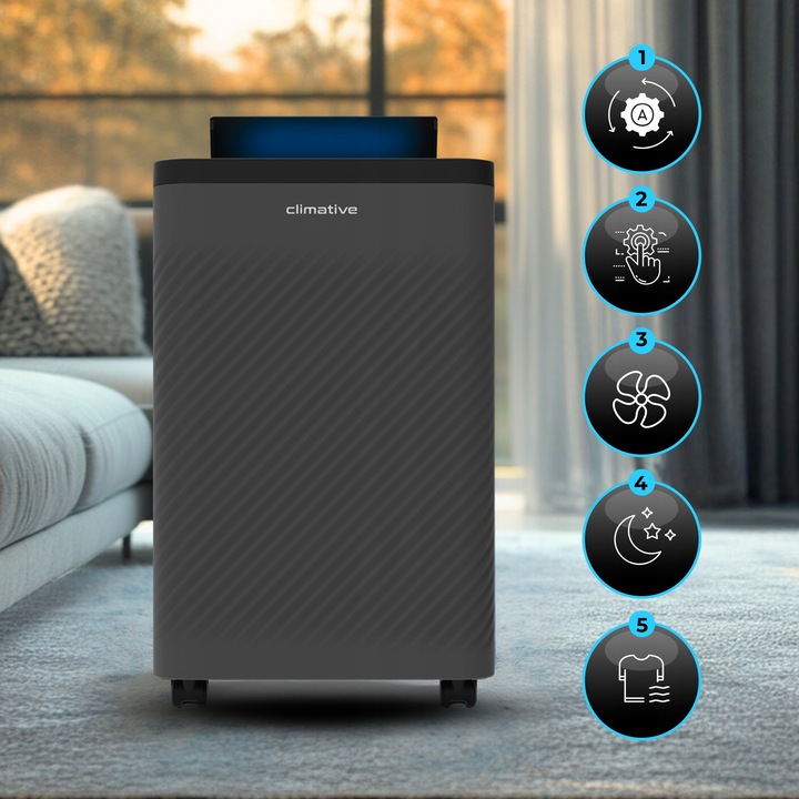 Pochłaniacz wilgoci 24l/24h osuszacz powietrza Nexi UV ION WiFi HEPA