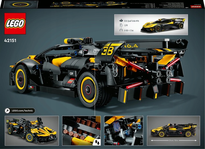LEGO TECHNIC BUGATTI BOLIDE 42151 SAMOCHÓD WYŚCIGOWY LEGO ZESTAW PREZENTOWY