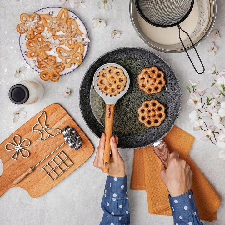 Głęboka PATELNIA INDUKCJA wysoka patelnia GRANITOWA 28cm Venga Konighoffer