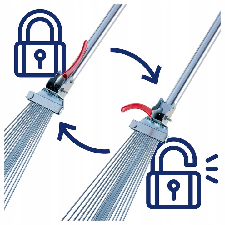 Grabie do liści wachlarzowe druciane regulowane metalowy rączka