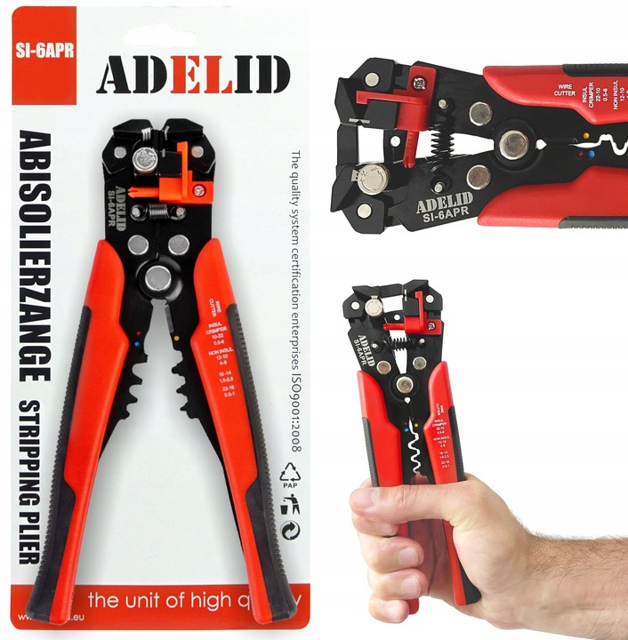 Szczypce do ściągania izolacji i zaciskania 5w1