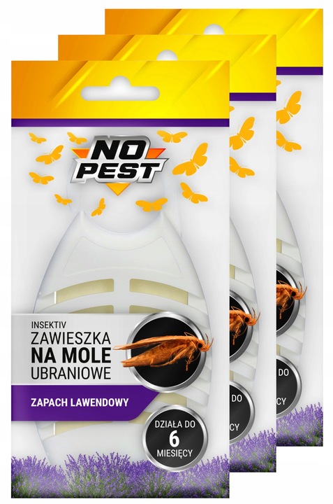 LAWENDOWA ZAWIESZKA ŚRODEK NA MOLE UBRANIOWE ODZIEŻOWE NO PEST (5 SZT)