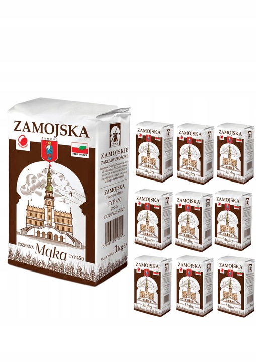 Zamojska Mąka Pszenna Typ 450 Zamość 1kg 10 sztuk