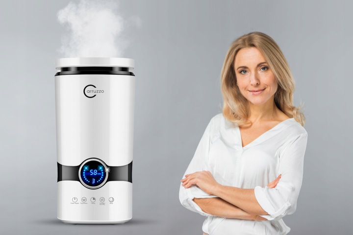 Nawilżacz powietrza AUTOMATYCZNY + AROMATERAPIA 3w1 +12 OLEJKÓW FILTR