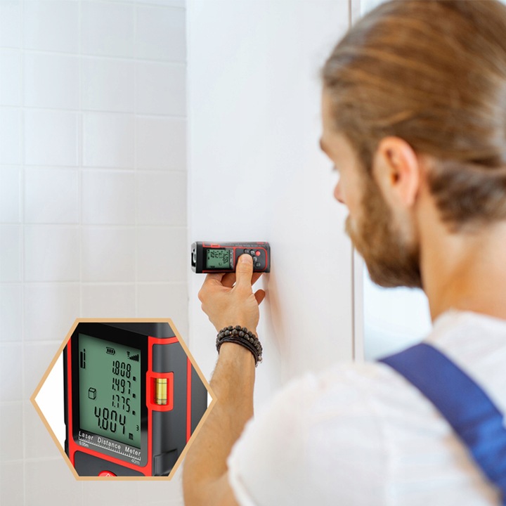 DALMIERZ LASEROWY KĄTOMIERZ CYFROWY MIERNIK ODLEGŁOŚCI POZIOMICA