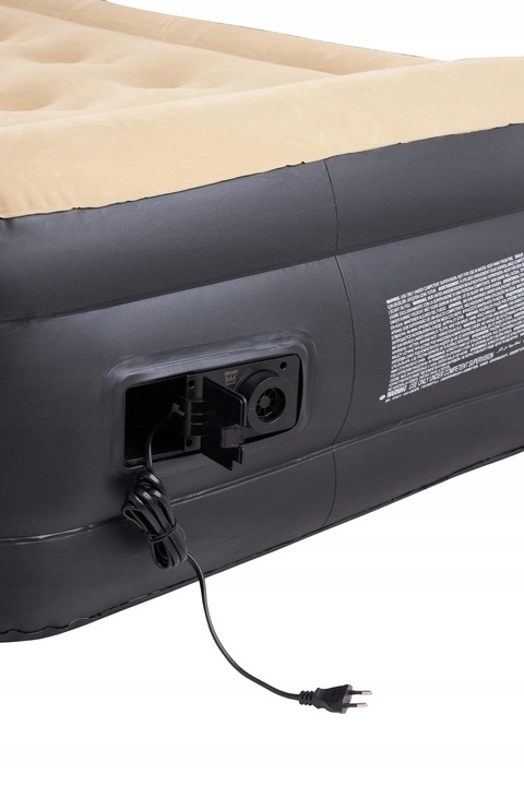 PRZENOŚNY MATERAC DMUCHANY DWUOSOBOWY SAMOPOMPUJĄCY POMPOWANY ŁÓŻKO SPANIE